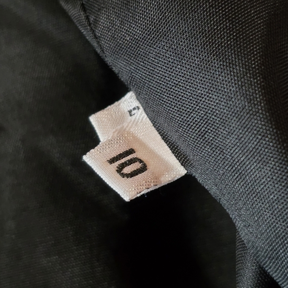 Vintage Larry Levine Black Wool Blend Coat w/ Attached Scarf Size 10 - Picture 3 of 10